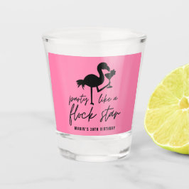 Pink Flamingo Flock Star Tropical Beach Geburtstag Schnapsglas