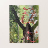 Pink Flamingo Flock Wildlife Foto Puzzle (Vertikal)