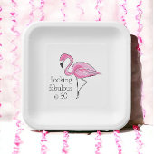Pink Flamingo Flocking Fabulous bei 30 Pappteller
