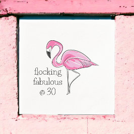 Pink Flamingo Flocking Fabulous bei 30 Serviette