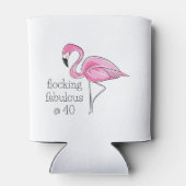 Pink Flamingo Flocking Fabulous bei 40 Dosenkühler (Rückseite)