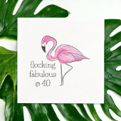Pink Flamingo Flocking Fabulous bei 40 Serviette