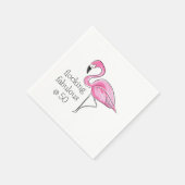 Pink Flamingo Flocking Fabulous bei 50 Serviette (Ecke)