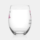 Pink Flamingo Flocking Fabulous Girl's Night Name Weinglas Ohne Stiel (Links)