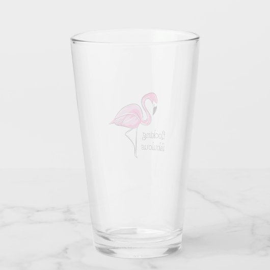 Pink Flamingo Flocking Fabulous Glas (Rückseite)