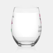 Pink Flamingo Flocking Fabulous Pink Brille Name Weinglas Ohne Stiel (Links)