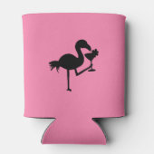 Pink Flamingo Flocking Tropical Birthday Dosenkühler (Rückseite)