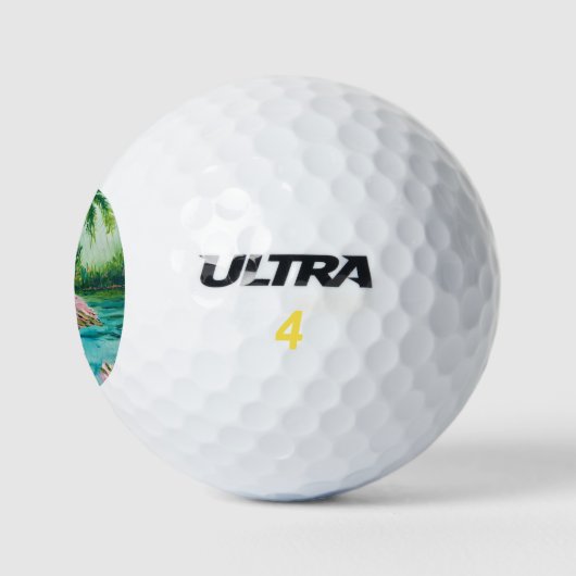 Pink Flamingo Florida Golfball (Logo)