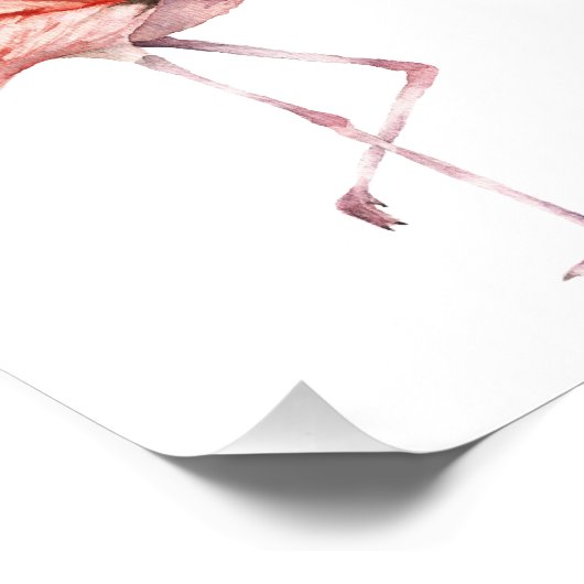 Pink Flamingo Fotodruck (Ecke)