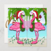 Pink Flamingo Fun Einladung #holidayZ (Vorne/Hinten)
