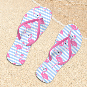 Pink Flamingo Fun Muster Badesandalen