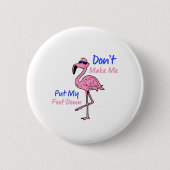 Pink Flamingo Funny Button (Vorderseite)