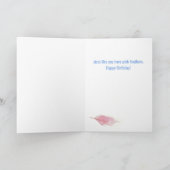Pink Flamingo Geburtstagskarte Karte (Innenseite)