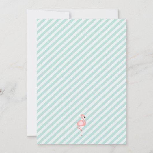 Pink Flamingo Geburtstagsparty Einladung (Rückseite)
