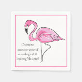 Pink Flamingo Gefallen an der Aussicht Fabulous Ge Serviette (Vorderseite)