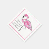 Pink Flamingo Gefallen an der Aussicht Fabulous Ge Serviette (Ecke)