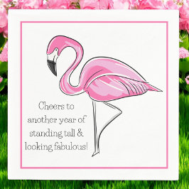 Pink Flamingo Gefallen an der Aussicht Fabulous Ge Serviette