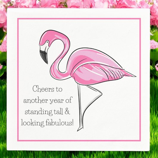 Pink Flamingo Gefallen an der Aussicht Fabulous Ge Serviette
