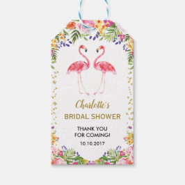 Pink Flamingo Gefallen Danke Tag Tropical Summer Geschenkanhänger