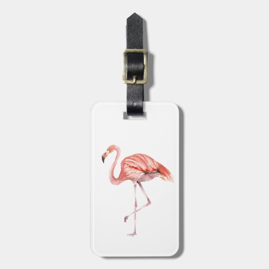 Pink Flamingo Gepäckanhänger (Vorderseite vertikal)