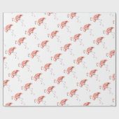 Pink Flamingo Geschenkpapier (Flach)