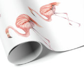 Pink Flamingo Geschenkpapier (Rolleneckpunkt)