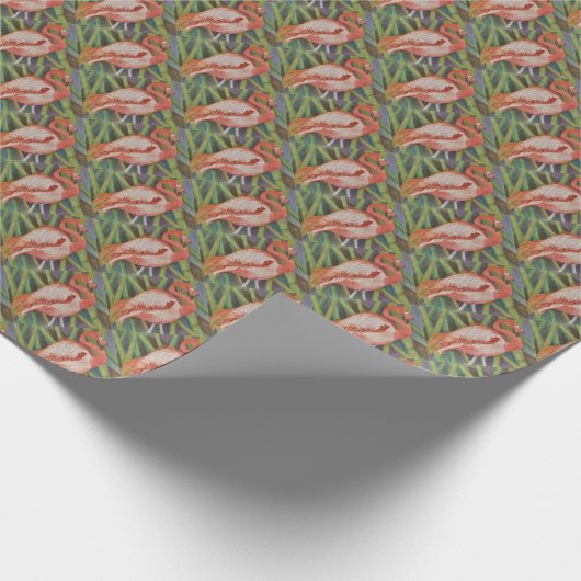 PINK FLAMINGO GESCHENKPAPIER (Ecke)