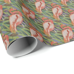 PINK FLAMINGO GESCHENKPAPIER