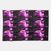 Pink-Flamingo Geschirrtuch (Horizontal)