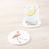 Pink Flamingo Getränkeuntersetzer (Seite)