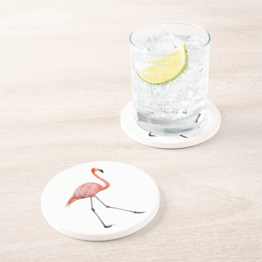 Pink Flamingo Getränkeuntersetzer (Seite)