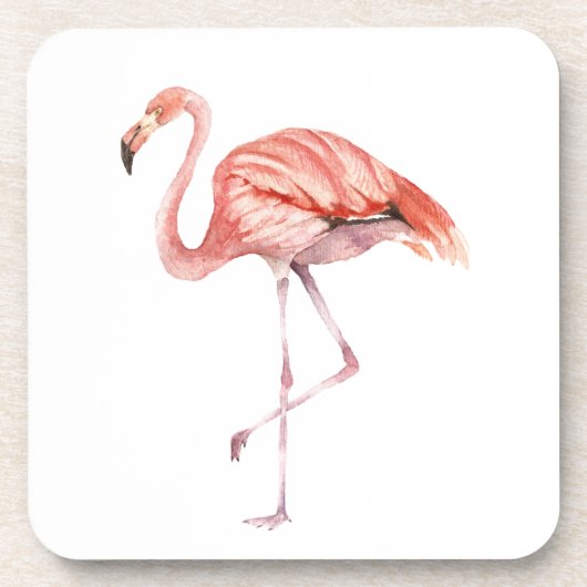 Pink Flamingo Getränkeuntersetzer (Vorderseite)