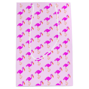 Pink Flamingo Gift Bag Mittlere Geschenktüte