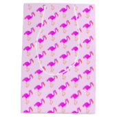 Pink Flamingo Gift Bag Mittlere Geschenktüte (Rückseite)