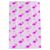 Pink Flamingo Gift Bag Mittlere Geschenktüte (Vorderseite)