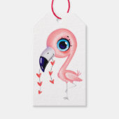 Pink Flamingo Gift Tag Geschenkanhänger (Vorderseite)