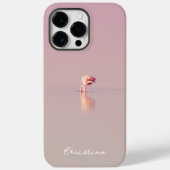 Pink Flamingo Girly Tropical Summer Case-Mate iPhone Hülle (Rückseite)