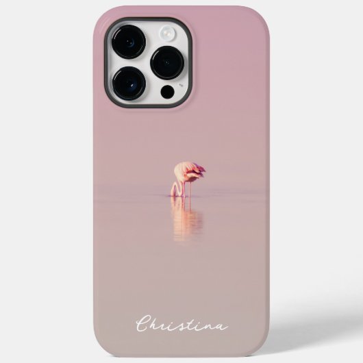 Pink Flamingo Girly Tropical Summer Case-Mate iPhone Hülle (Rückseite)