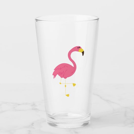 Pink Flamingo Glas (Vorderseite)