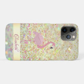 Pink Flamingo Glitzer Bokeh Confetti Case-Mate iPhone Hülle (Rückseite (Horizontal))