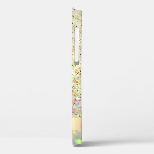 Pink Flamingo Glitzer Bokeh Confetti Case-Mate iPhone Hülle (Rückseite / Links)