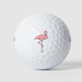 Pink Flamingo Golf Balls Golfball (Vorderseite)