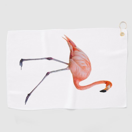Pink Flamingo Golfhandtuch (Horizontal)
