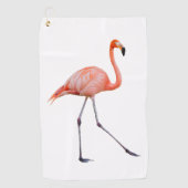 Pink Flamingo Golfhandtuch (Vorderseite)