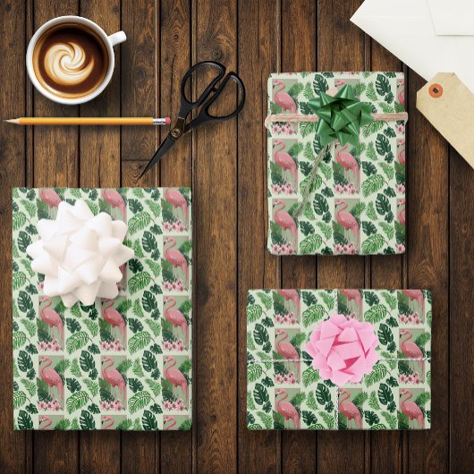 Pink Flamingo Green Blätter Lily