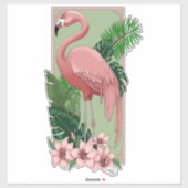 Pink fLamingo Green Blätter Lily Aufkleber (Blatt)