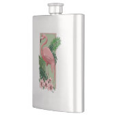 Pink Flamingo Green Blätter Lily Flachmann (Links)