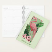 Pink Flamingo Green Blätter Lily Planer (Anzeige)