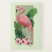 Pink Flamingo Green Blätter Lily Planer (Rückseite)