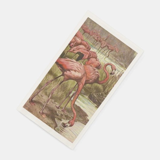 Pink Flamingo Guest Towels Serviette (Ecke)